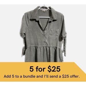 Tea n rose sage green shirt dress.